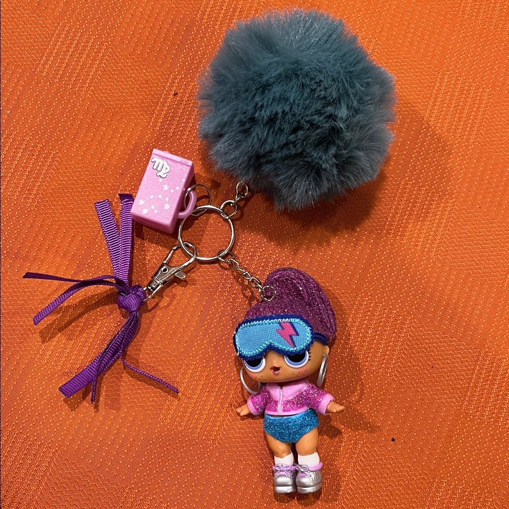 L.O.L. Surprise! Doll Keychain with Pink and Purple Accents